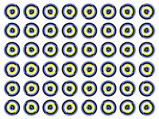 Dancing Button Grid Illusion
